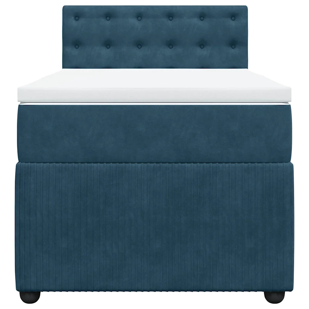Giroletto a Molle con Materasso Blu 100x200 cm in Velluto 3289978