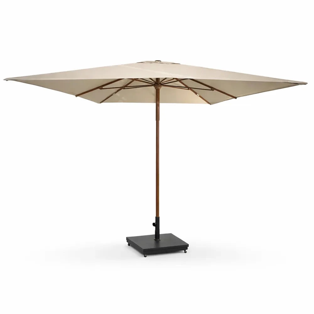 Tempo Style - Ombrellone 3×3 per esterni Parioli Plus – Beige/Legno Noce