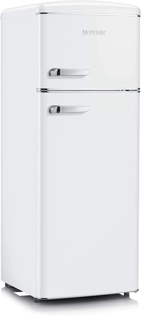 Rkg 8935 retrò - frigorifero doppia porta, 208 litri, classe e (a++), statico, colore bianco