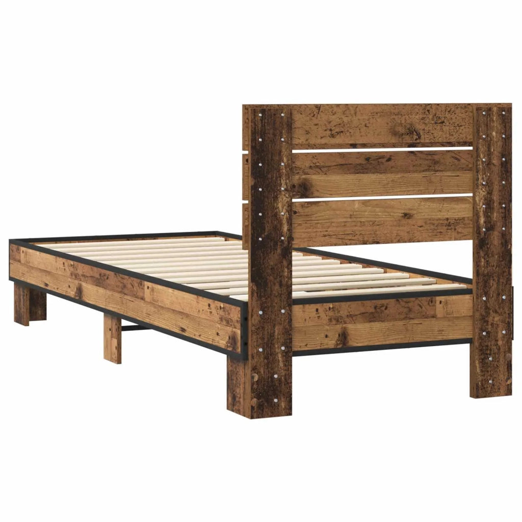 Struttura letto con testata Legno antico 80 x 200 cm 8009091