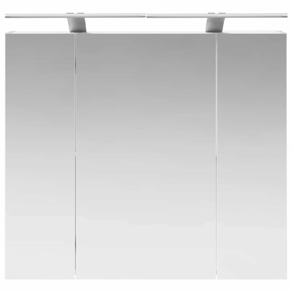Mobiletto per specchio da bagno Bianco 80 x 14.5 x 70 cm