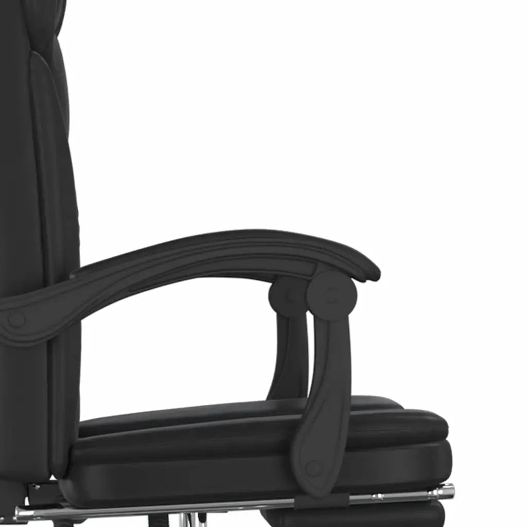 Sedia per studi-Poltrona da Ufficio Reclinabile Nera in Similpelle 773683