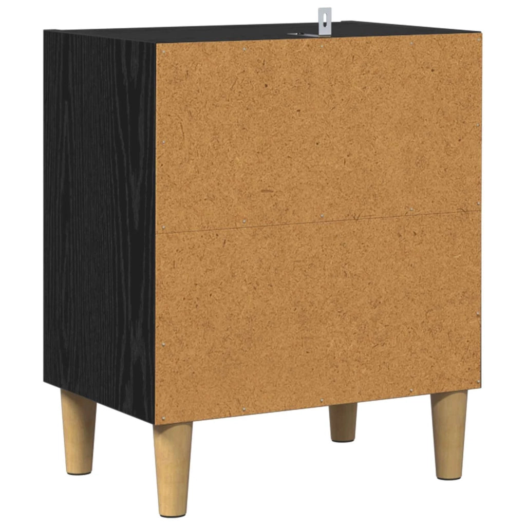 Armadietto per letto 2 pz Rovere Nero 40 x 30 x 50 cm CFW4891578