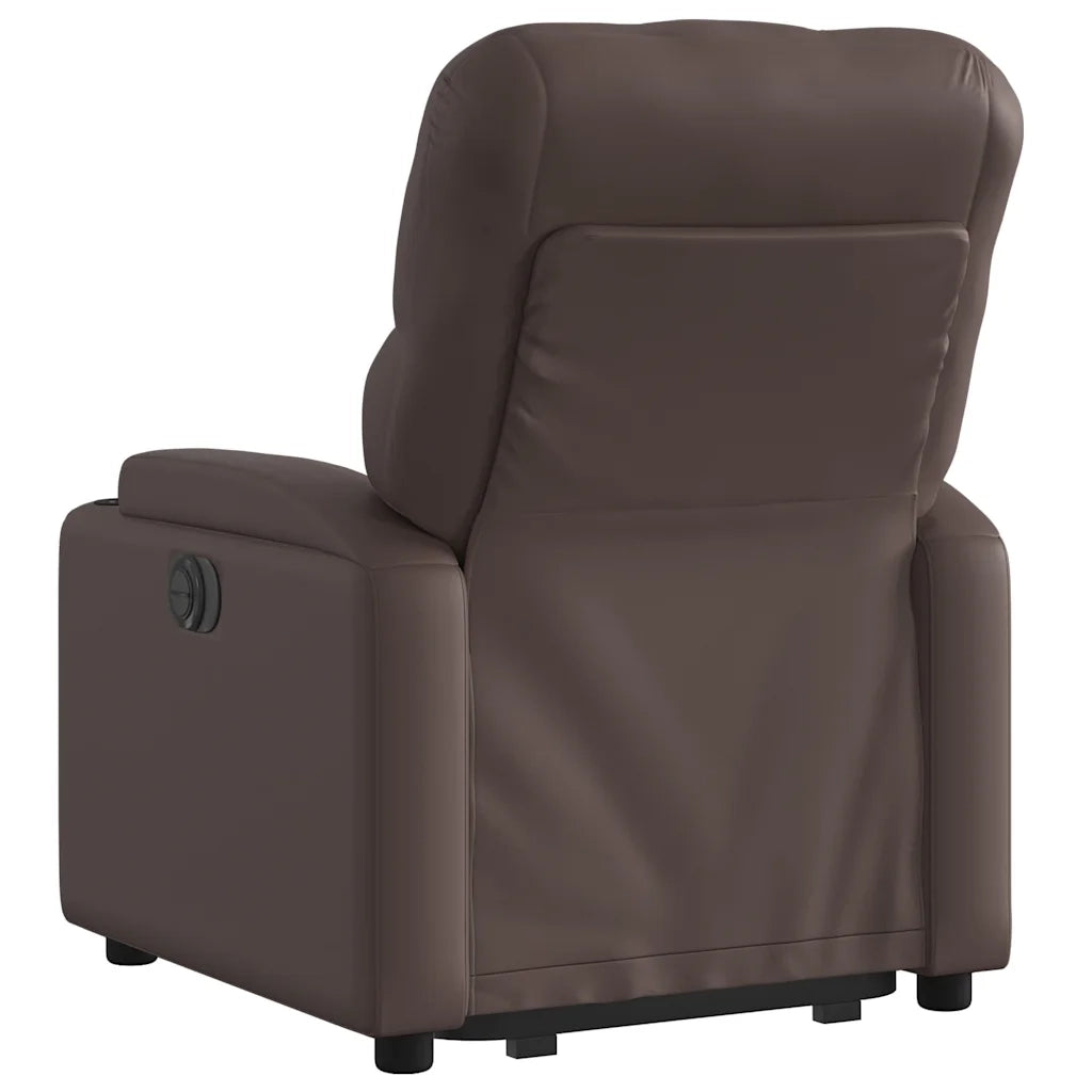 Poltrona Alzapersona Reclinabile Marrone in Similpelle 3204788