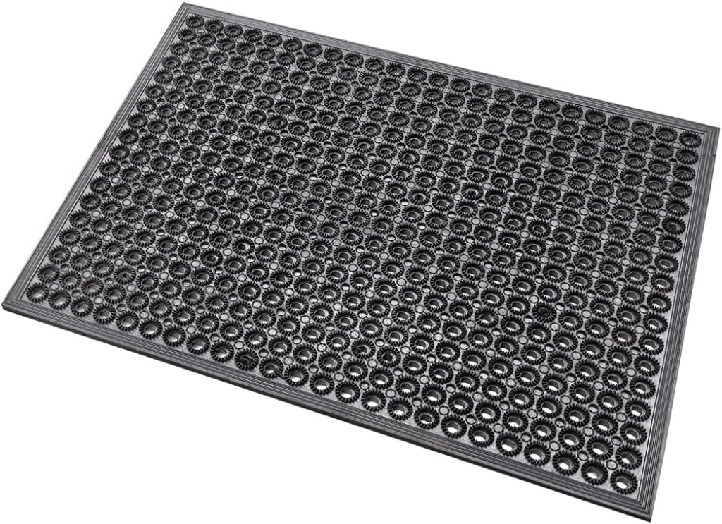 Zerbino Gomma Morbida 47x62 Cm Tappeto Ingresso Raschia Fango Dentato Drenante Antiscivolo