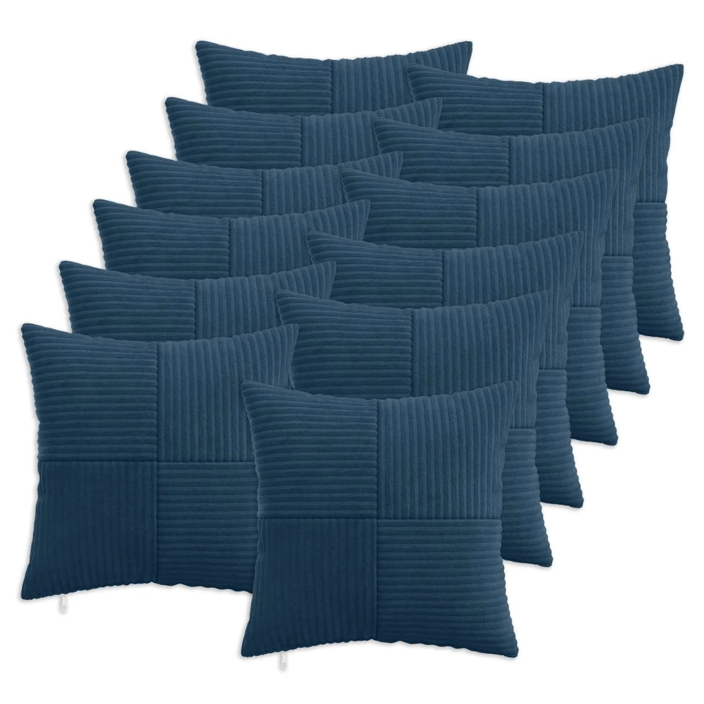 Federa 12 pcs ALMELO Blu navy 50 x 50 cm corduroy 914919