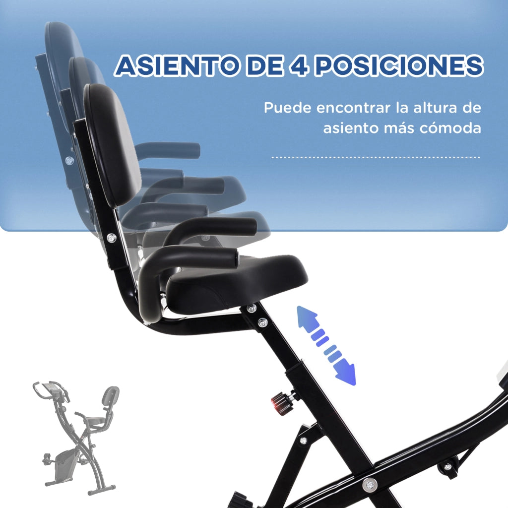 Bicicletta da Fitness Pieghevole ¨C zephmum ¨C Nero 105x48x118 cm