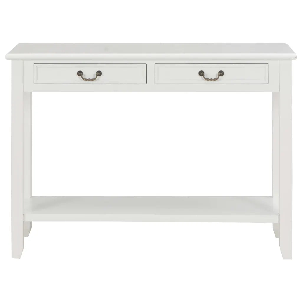 Tavolo Consolle Bianco 110x35x80 cm in Legno 249900