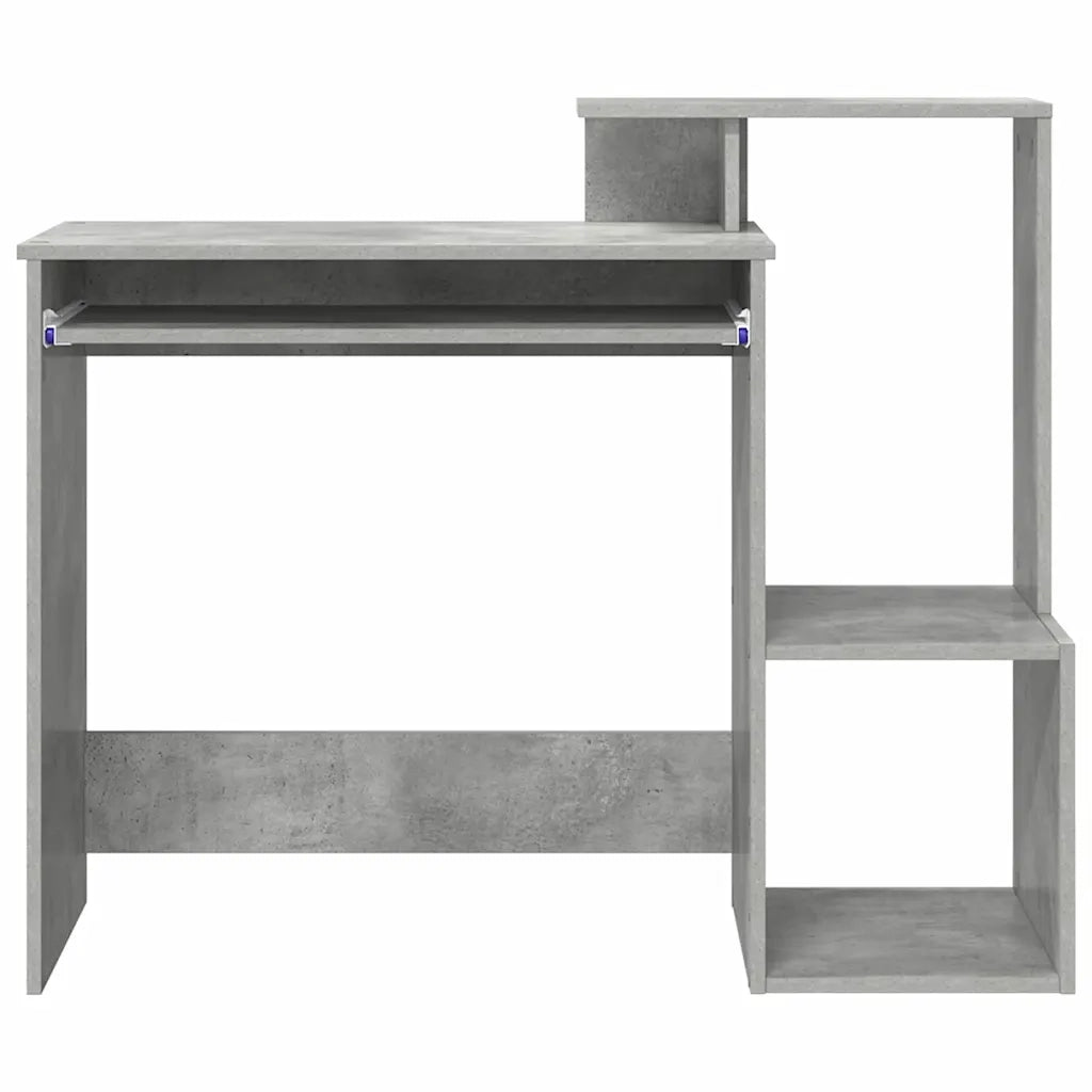 Scrivania | Tavolo da Ufficio Grigio cemento 106 x 41 x 88.5 cm Legno multistrato