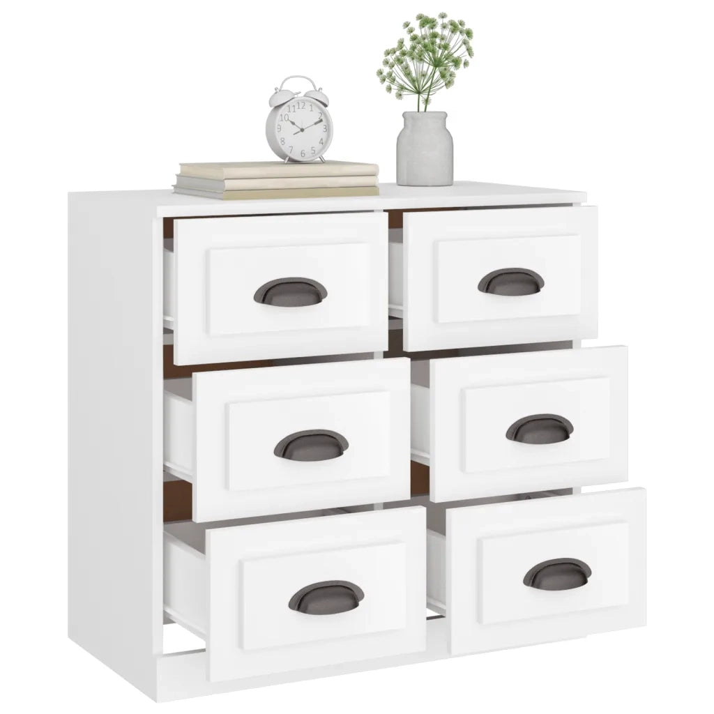 Credenza | Madia | Buffet da pranzo | Armadio da pranzo Bianca 70x35,5x67,5 cm in Legno Multistrato