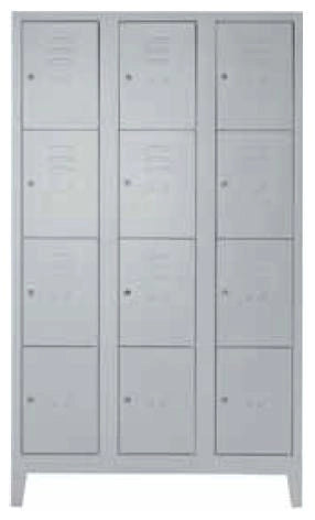 Armadio casellario in metallo verniciato a 12 vani per ufficio cm. 98x38/50x180h
