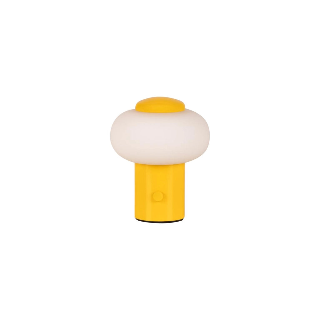Lampada da tavolo LED senza fili GUSTAV vetro gialla Lucide
