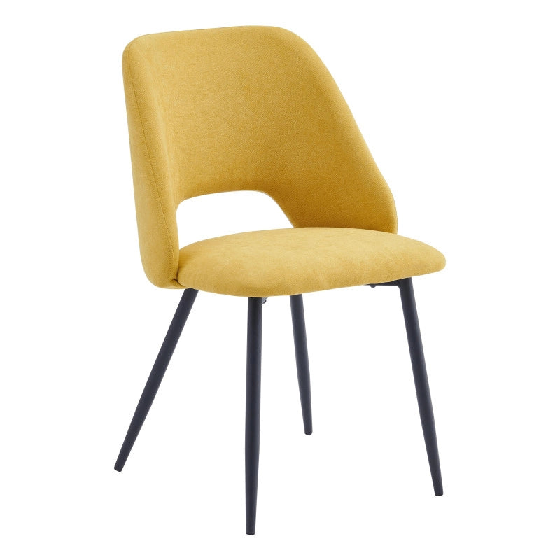 Set di 4 Sedie Jamie In Tessuto 320gr Senape Dimensione 53x51x79cm