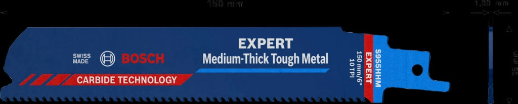 LAMA PER GATTUCCIO BOSCH EXPERT Medium-Thick Tough Metal S955HHM - 2608900373