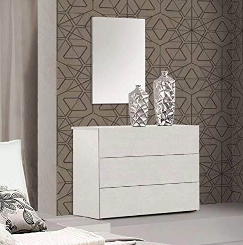 ERREBI Cassettiera Como' con 3 cassetti Bianco Frassino L103