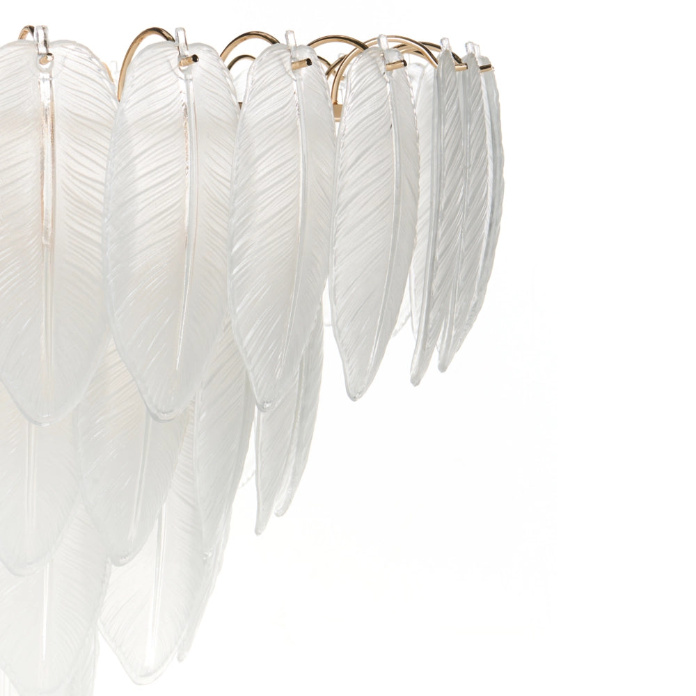 Lampadario in ottone, metallo e cristalli di vetro ⌀ 60 cm Lampada a sospensione stile glamour