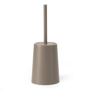 Porta scopino tortora da appoggio design tondo in plastica Pop