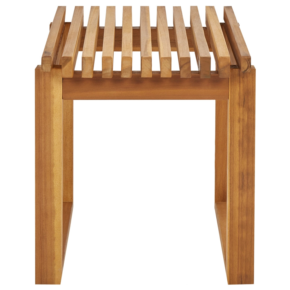 Tavolino da giardino Bistro in legno di acacia chiaro 40 x 40 cm quadrato Piccolo rustico moderno