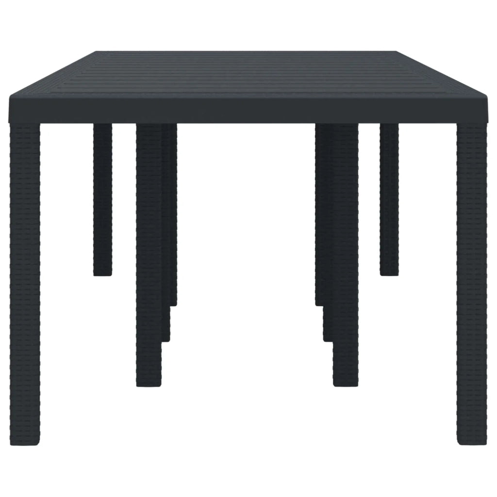 Tavolo da Giardino Antracite 250 x 100 x 73 cm polyrattan