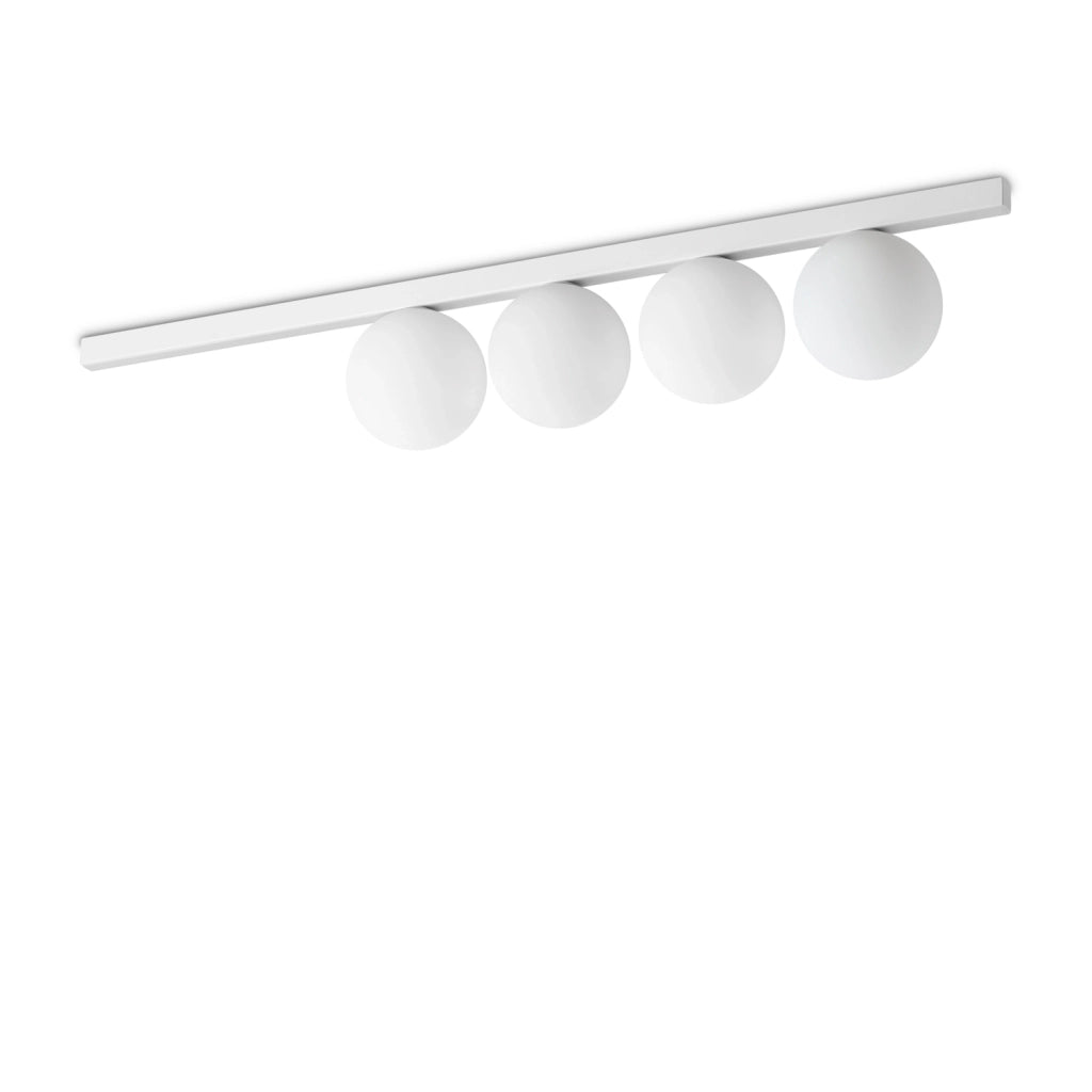 Plafoniera Contemporaneo Binomio Metallo Bianco 4 Luci G9 4W 3000K Ip20