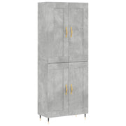 Buffet credenza cassettiera mobiletto mobile contenitore organizer cucina soggiorno salotto alto 69,5 x 34 x 180 cm legno ingegnerizzato grigio 02_0034705