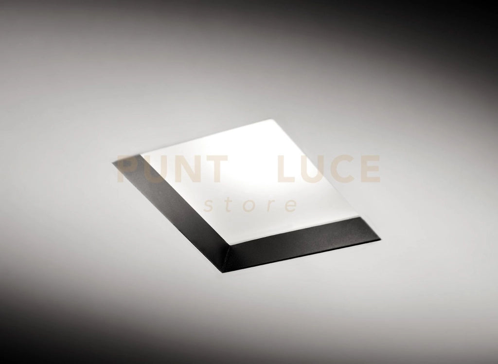 FILIATRA faretto ad Incasso 1 Luce Quadrato Con Vetro bordo Nero attacco GX53 11,5cm