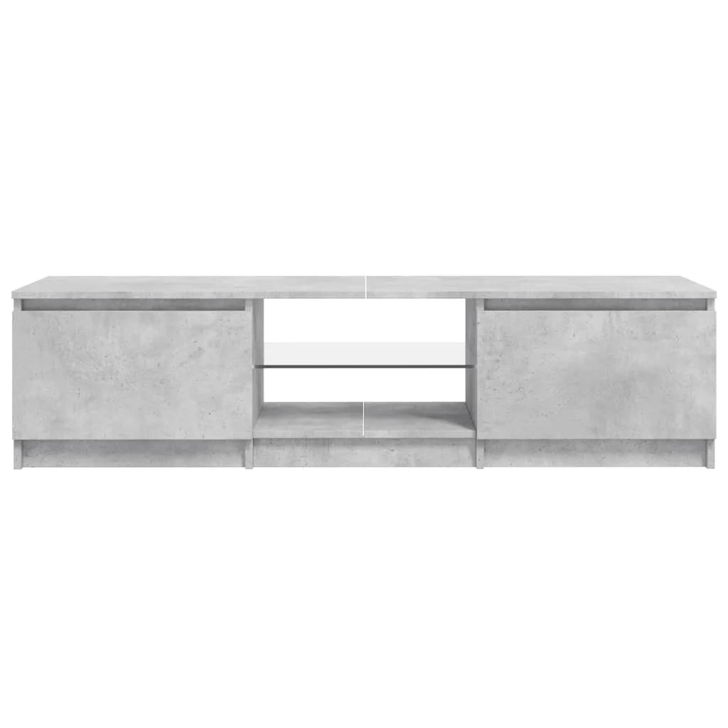 Mobile TV multimediale scaffale TV credenza mobile TV sala da pranzo soggiorno camera da letto con luci LED 140 x 40 x 35,5 cm grigio 02_0026534