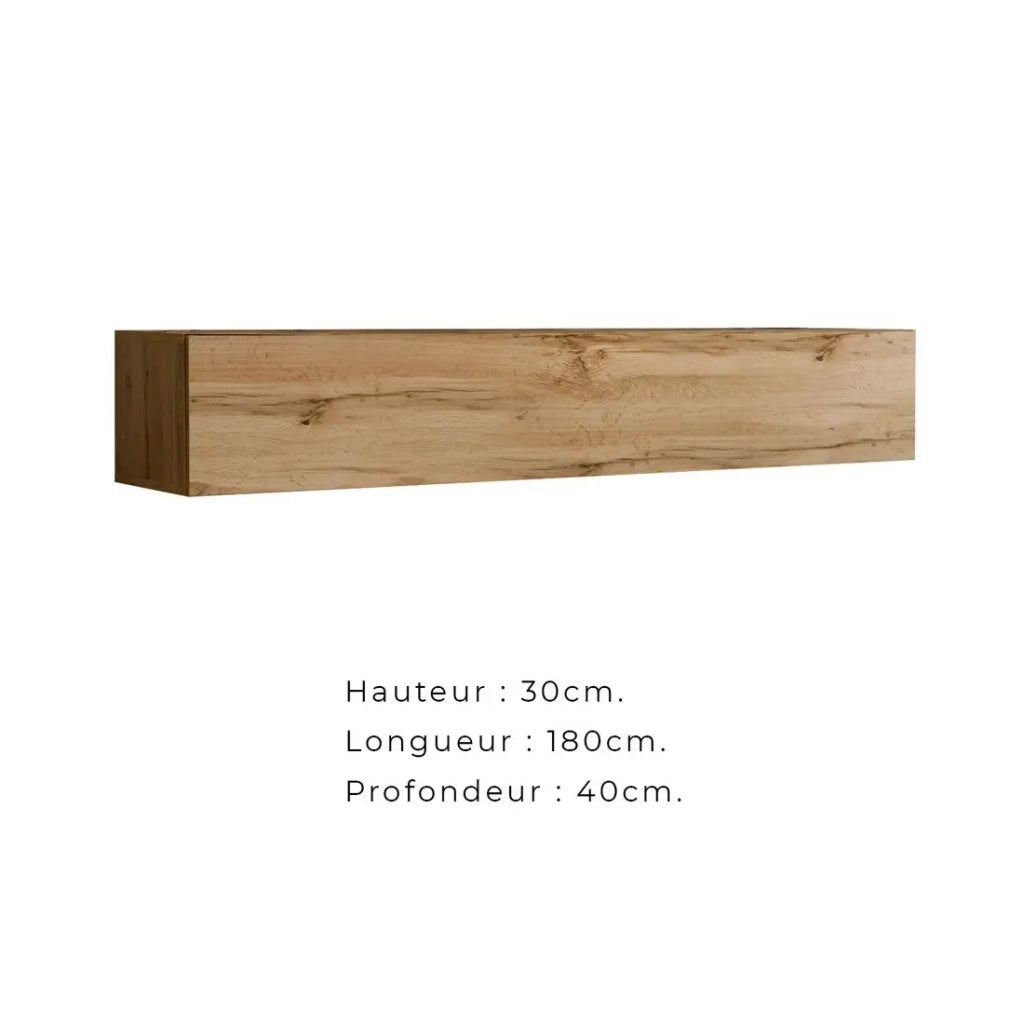 Set di mobili da salotto in stile industriale SWITCH M3. Colore rovere.