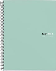 Agenda A4 con Linee Orizzontali - 80 Fogli - Aqua - Copertina Rigida