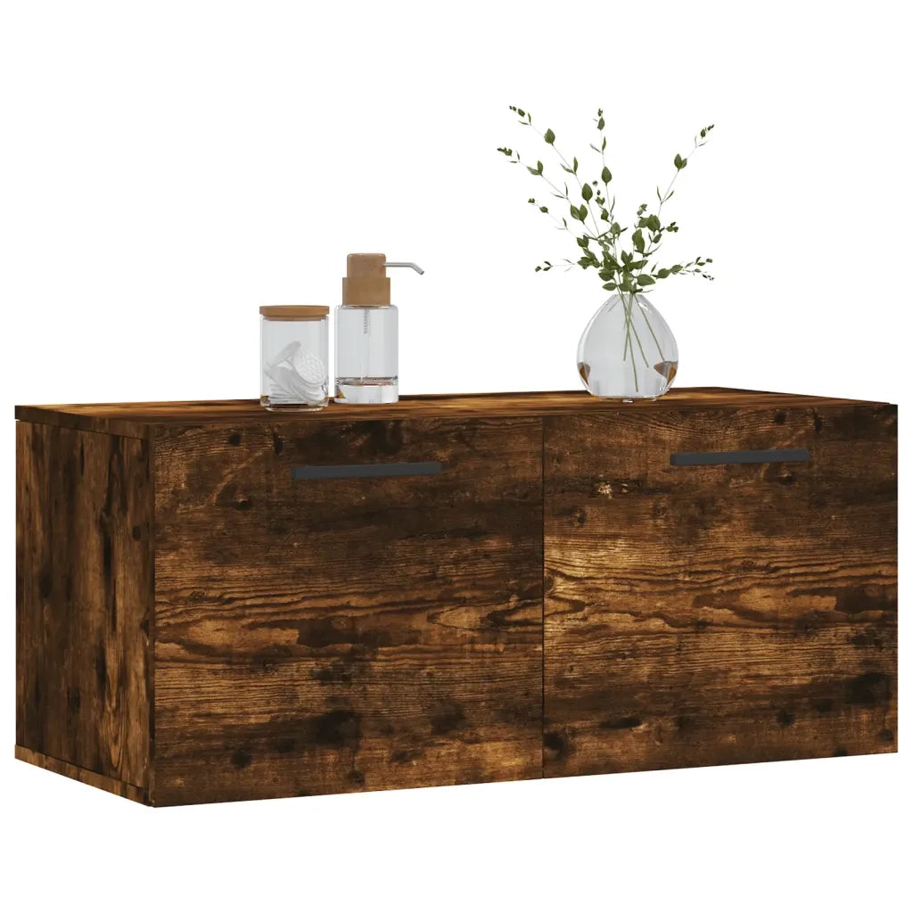 Mobile a Parete Rovere Fumo 80x36,5x35 cm in Legno Multistrato 830105