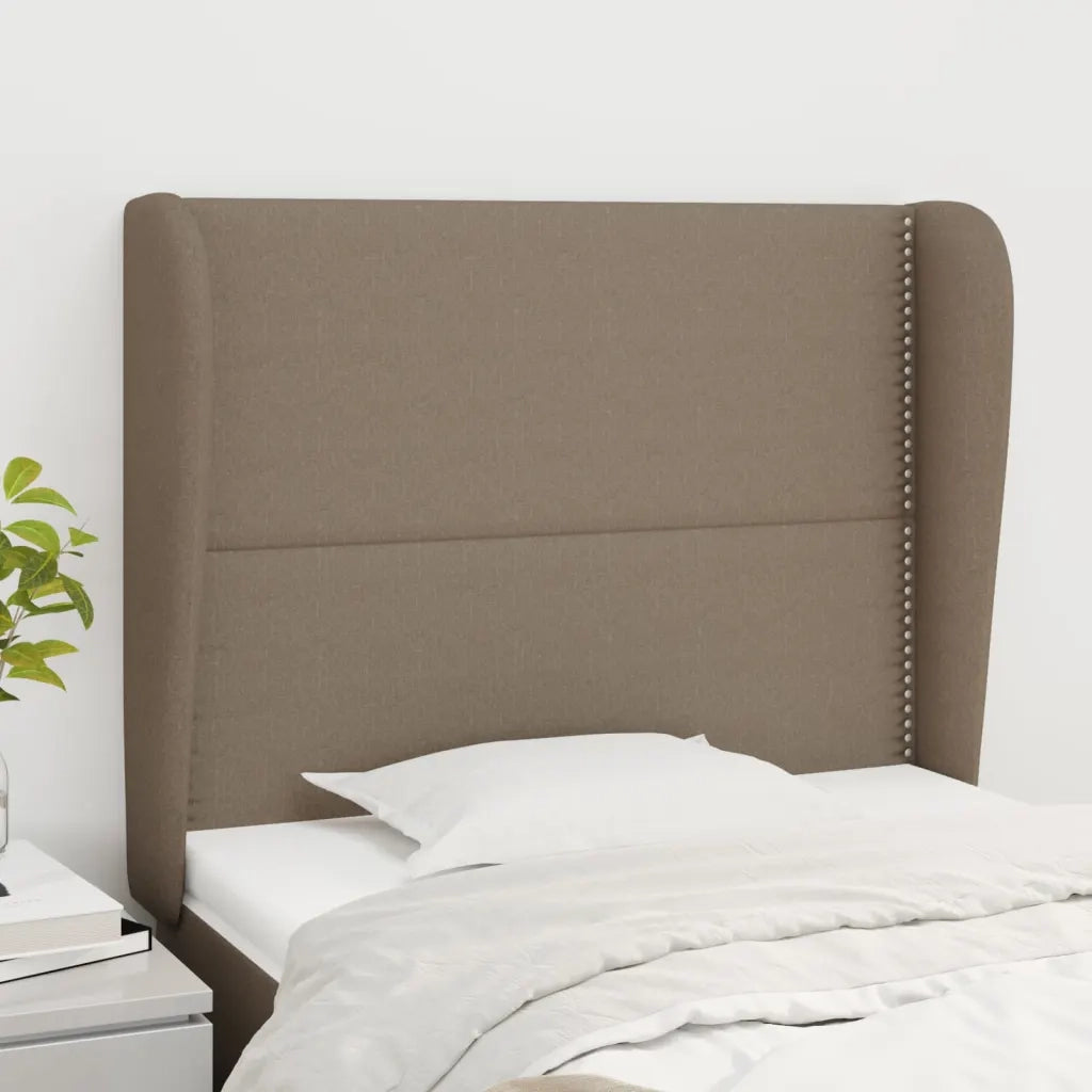 Testiera ad Orecchio-Testata con Orecchie Tortora 103x23x118/128 cm in Tessuto 847998