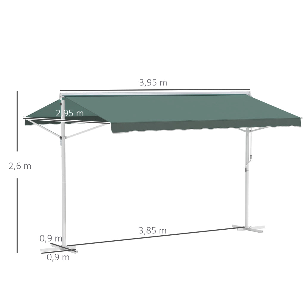Tenda da giardino pieghevole ¨C zephmum ¨C verde scuro 4x3m
