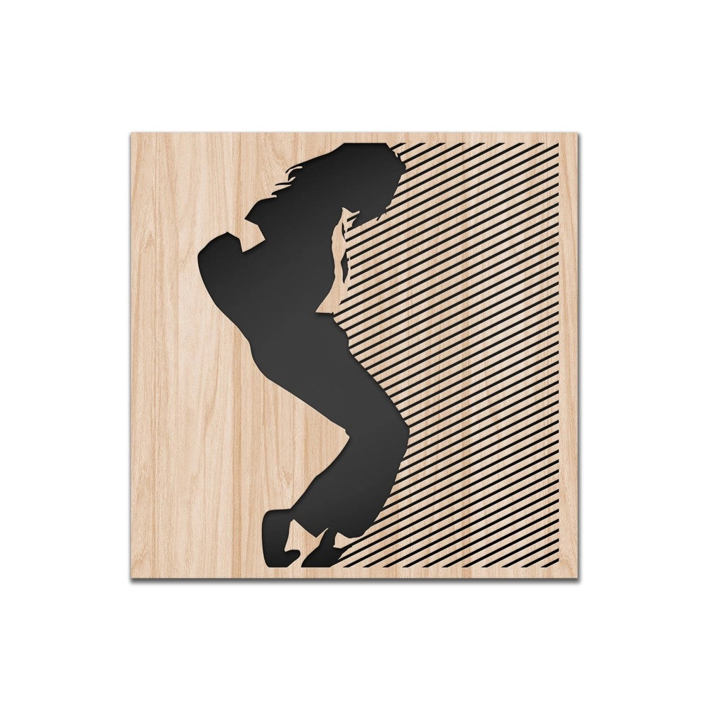 MOON WALK - Quadro arredo LASERCUT composito Legno e PVC Misura: 40x40 cm