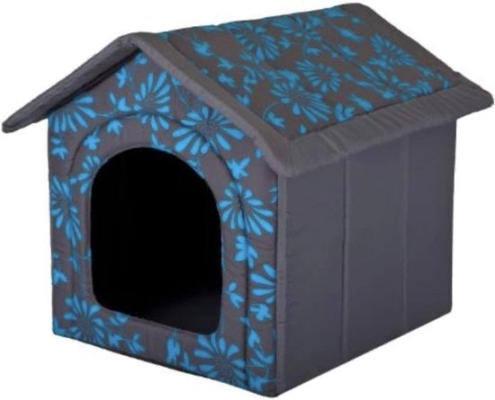 Casa per Animali, Ricovero per Cani, Casa per Animali, Dimensione 1, Blu con Fiori