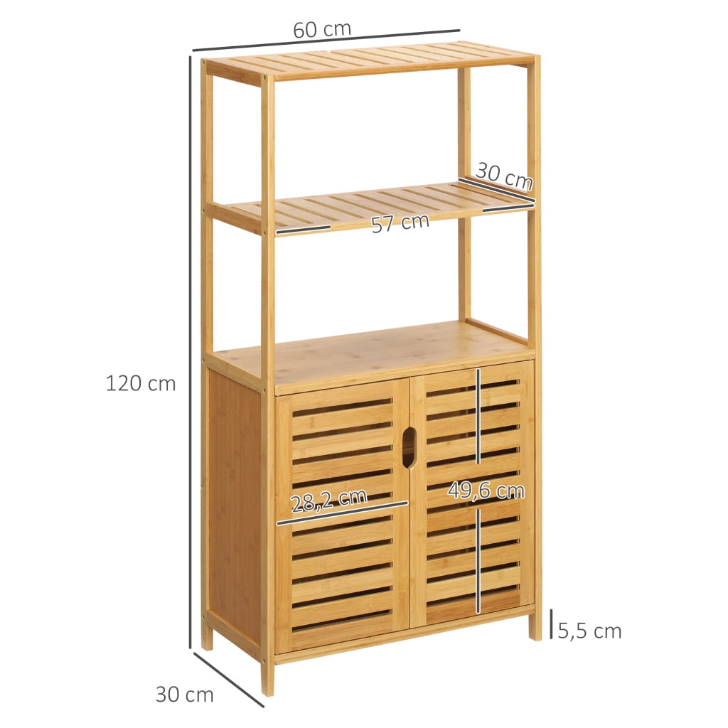 Mobile bagno con ante a lamelle ¨C Xylo ¨C bamb¨´ naturale