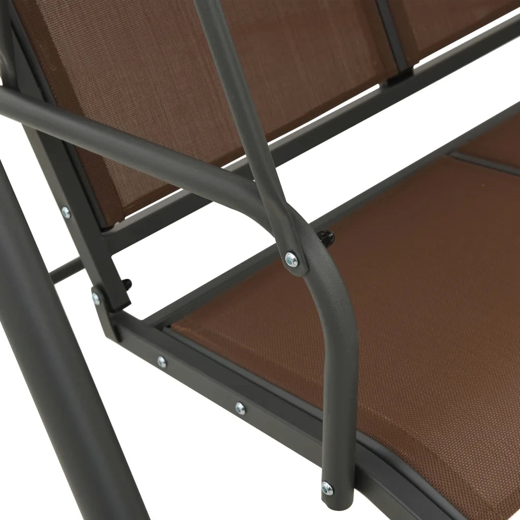 Panchina a Dondolo da Giardino con Baldacchino CaffÃ¨ cod mxl 43332