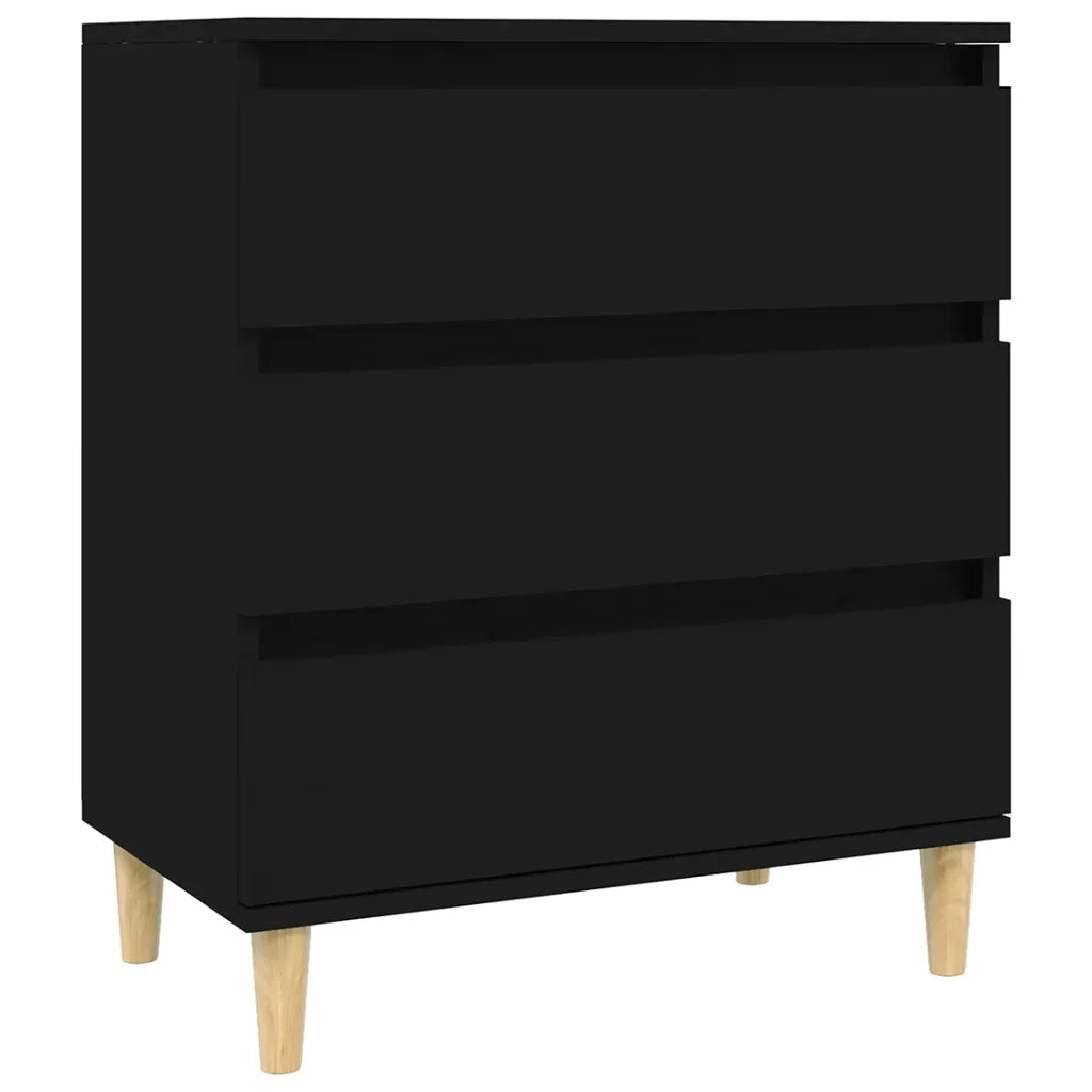 Credenza | Madia | Buffet da pranzo | Armadio da pranzo Nero 60x35x70 cm in Legno Multistrato