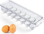 Elettrodomestico per conservazione uova 14 uova - dispenser uova portatile in plastica per cucina da campeggio - 37 x 11 x 75 cm