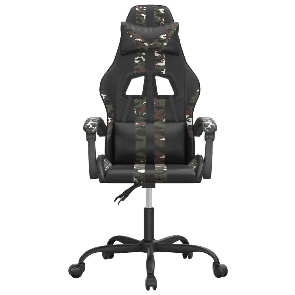 Sedia da Gaming Girevole Nero e Mimetico in Similpelle cod mxl 77177