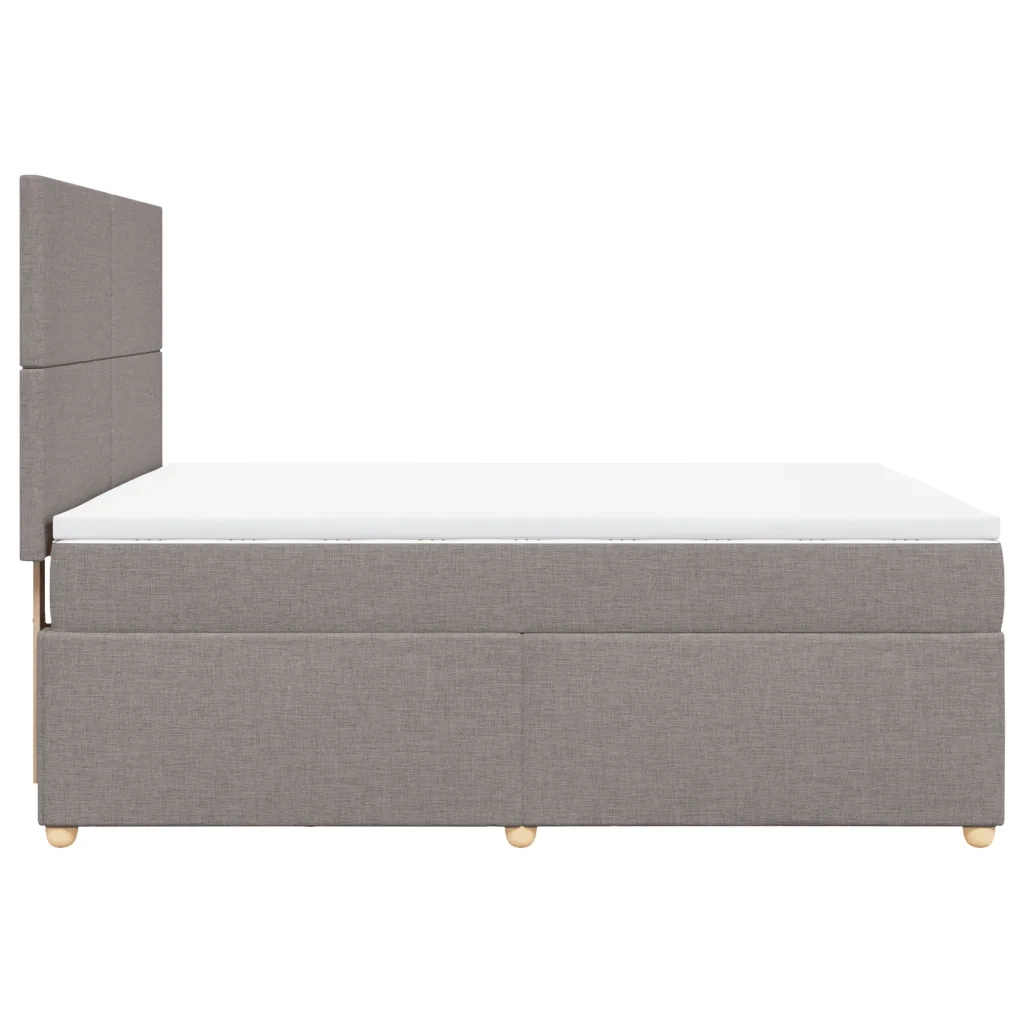 Giroletto a Molle con Materasso Tortora 160x200 cm in Tessuto