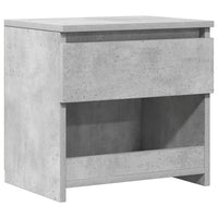Comodino Grigio Cemento 40x30x39 cm in Legno Multistrato 803451