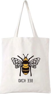Borsa in Canapa Reutilizzabile - Borsa per Bambini con Api - Donna Madre Ragazza - Borsa per la Spesa per Donna
