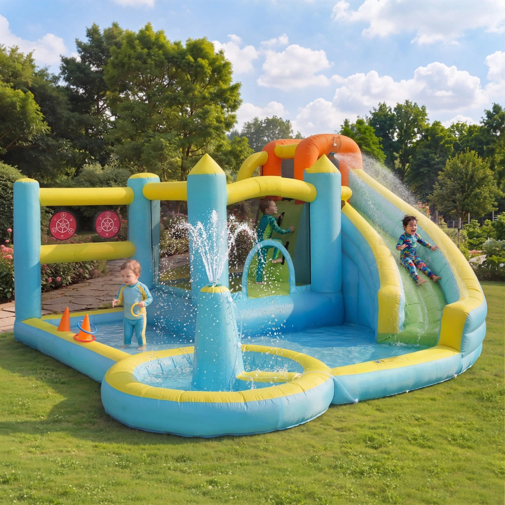 Castello Gonfiabile Acquatico con Scivolo e Piscina ¨C MINIMAL ¨C 430x390x210 cm