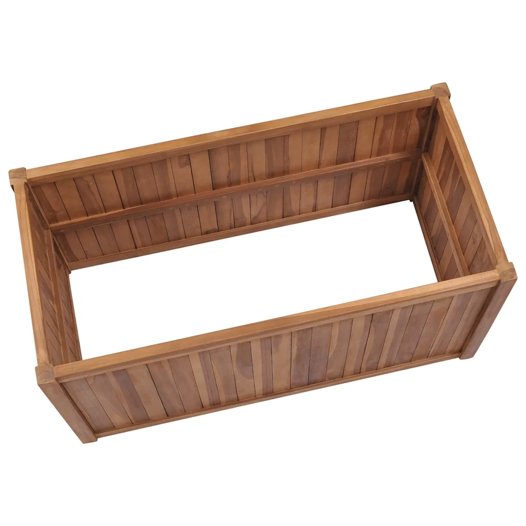 Letto Rialzato 100x50x70 cm in Legno Massello di Teak 48972