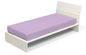 Lenzuolo Sotto con Angoli ed Elastico Tinta Unita Lilla 1 Piazza e Mezzo