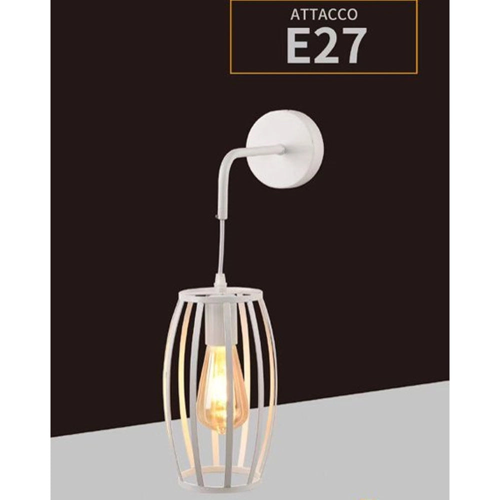 Trade Shop - Applique Parete Pendente A Forma Ovale 3d Stile Minimal Portalampada Attacco E27 Aq53 -
