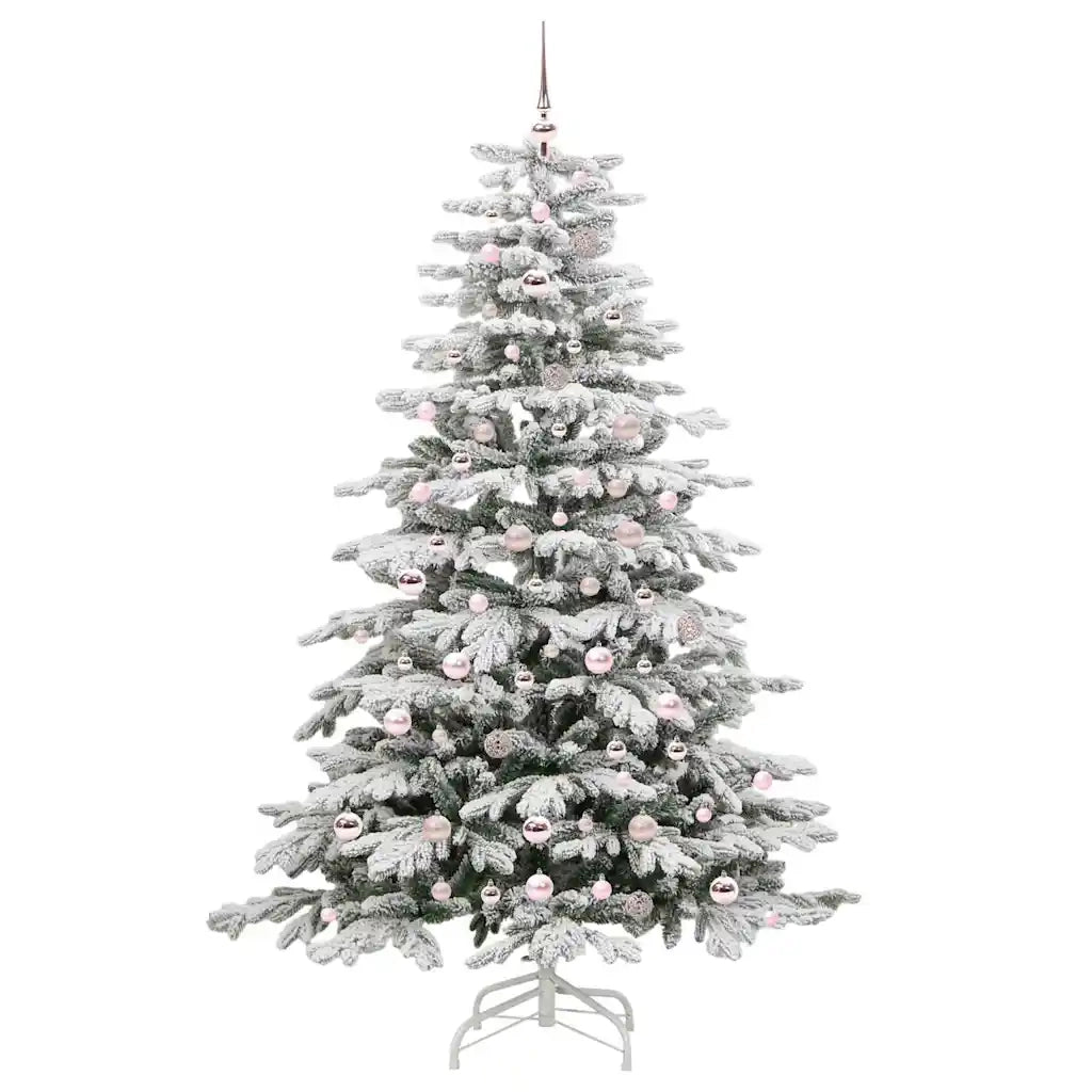 Albero di Natale | Decorazioni natalizie Artificiale con Rami Pieghevoli Bianco 210 cm