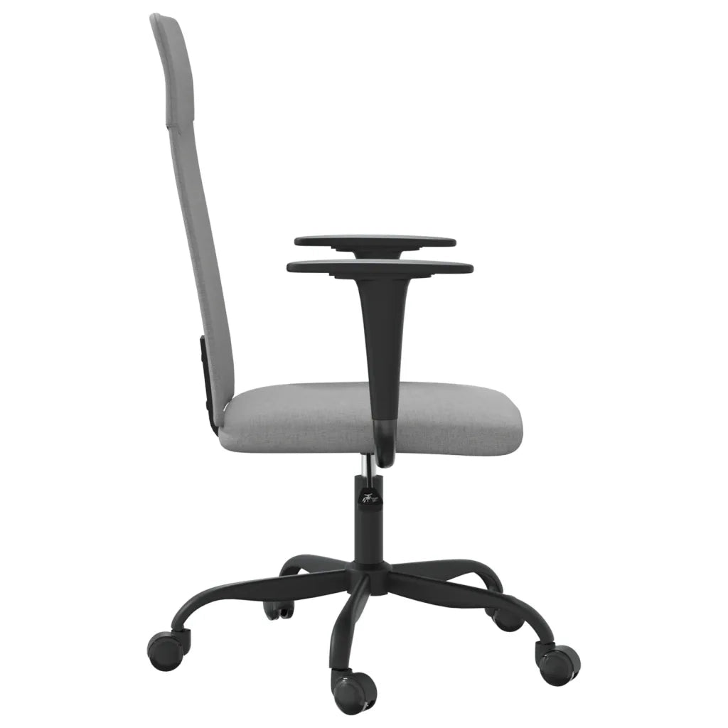 Sedia da Ufficio Regolabile Grigio Chiaro Rete e Similpelle 353017