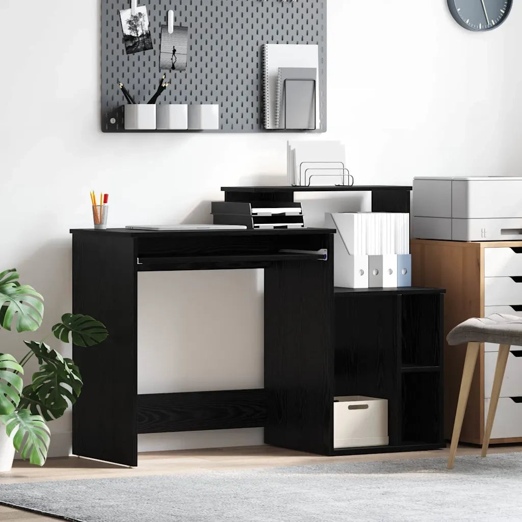 Scrivania | Tavolo da Ufficio Rovere Nero 120,5 x 44 x 88,5 cm Legno multistrato