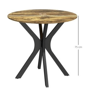 Tavolo rotondo ?78x75 cm per due persone; in legno; marrone